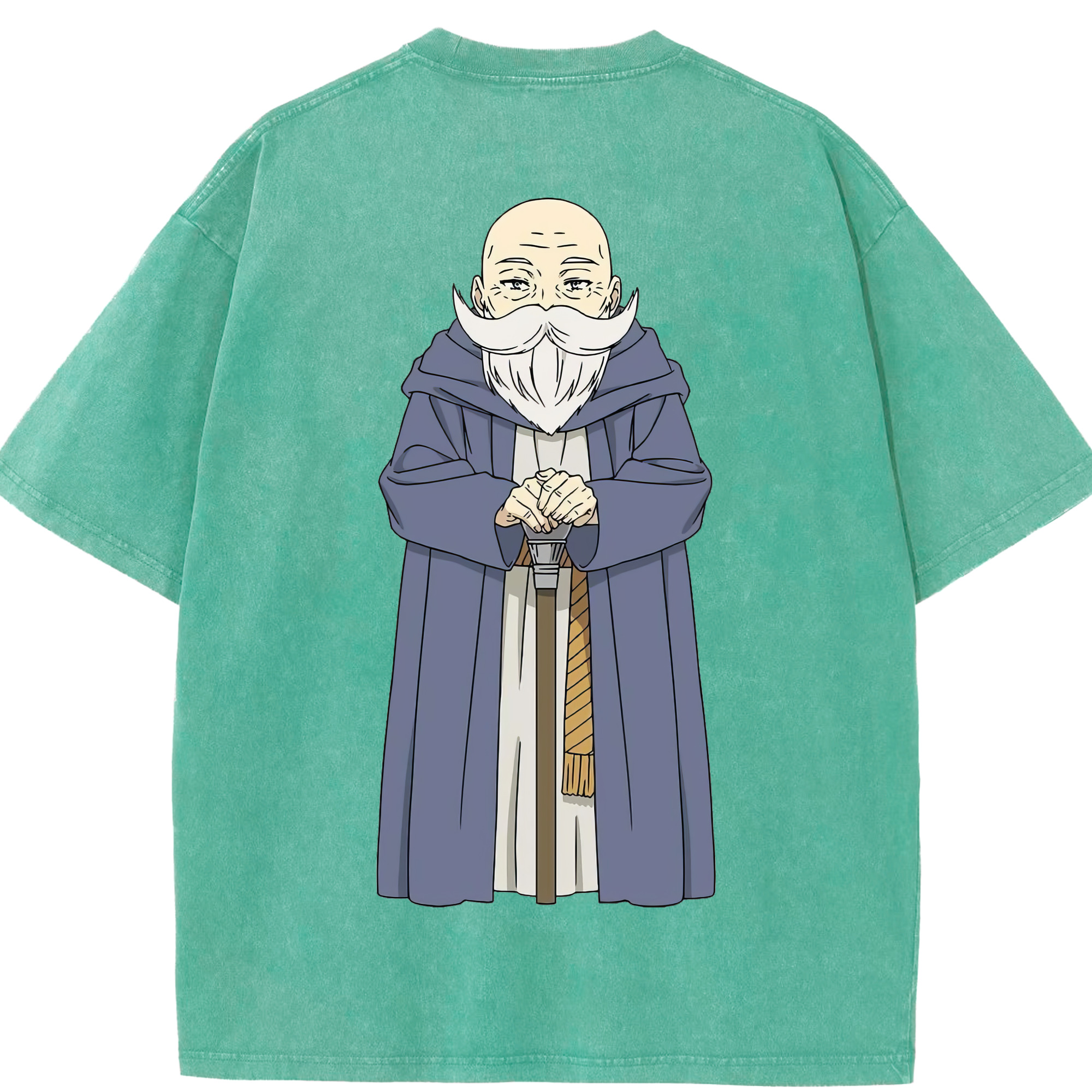（画像用） 葬送のフリーレン Frieren 綿100% ヴィンテージ風 半袖Tシャツ（背面プリント）
